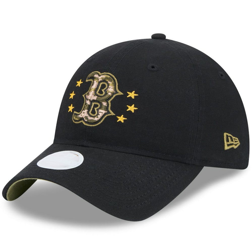 Boston Red Sox New Era Women's 2024 Armed Forces Day 9TWENTY Adjustable Hat - Black Hats