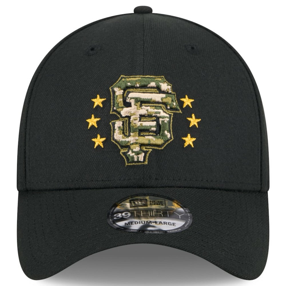 San Francisco Giants New Era 2024 Armed Forces Day 39THIRTY Flex Hat - Black Hats
