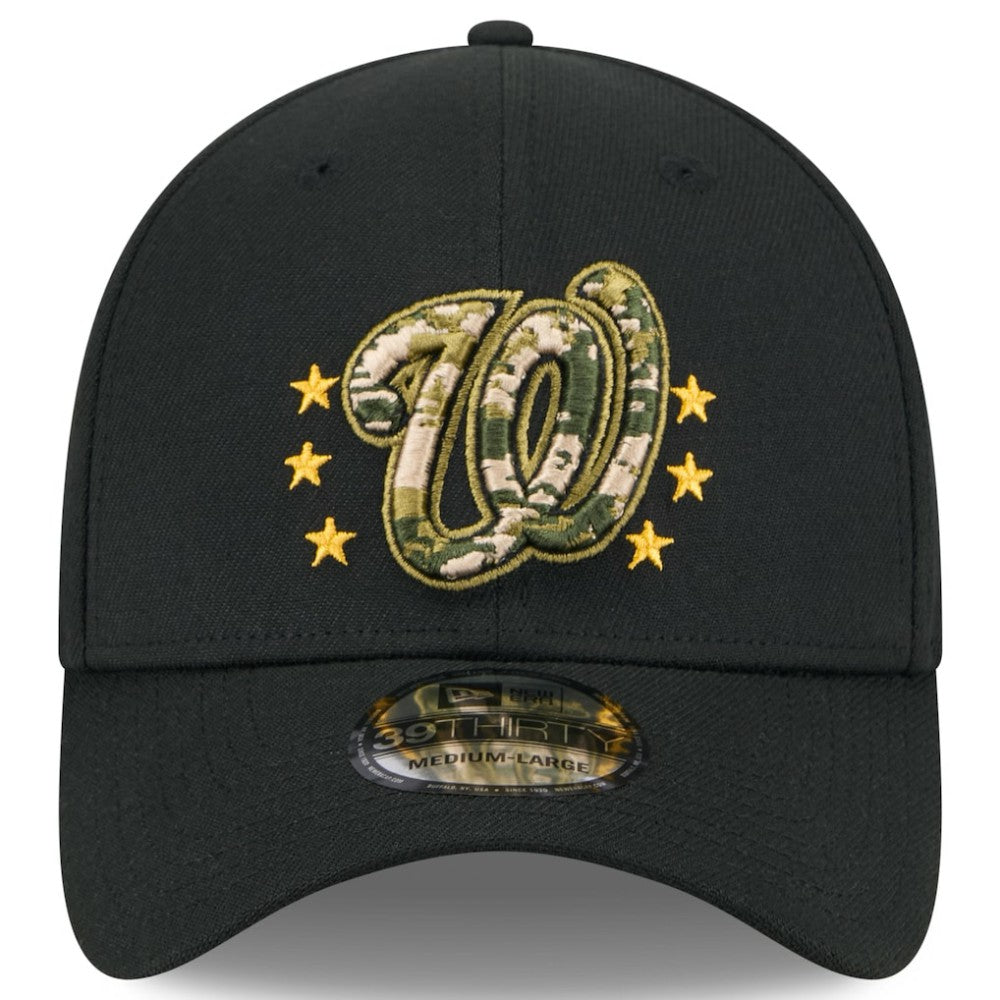 Washington Nationals New Era 2024 Armed Forces Day 39THIRTY Flex Hat - Black Hats