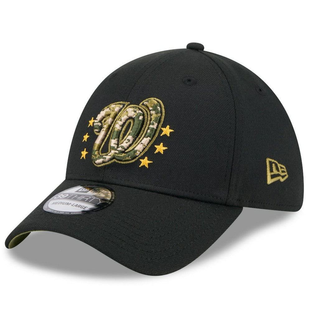 Washington Nationals New Era 2024 Armed Forces Day 39THIRTY Flex Hat - Black Hats