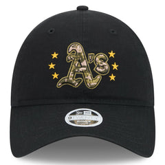 Athletics New Era Women's 2024 Armed Forces Day 9TWENTY Adjustable Hat - Black Hats
