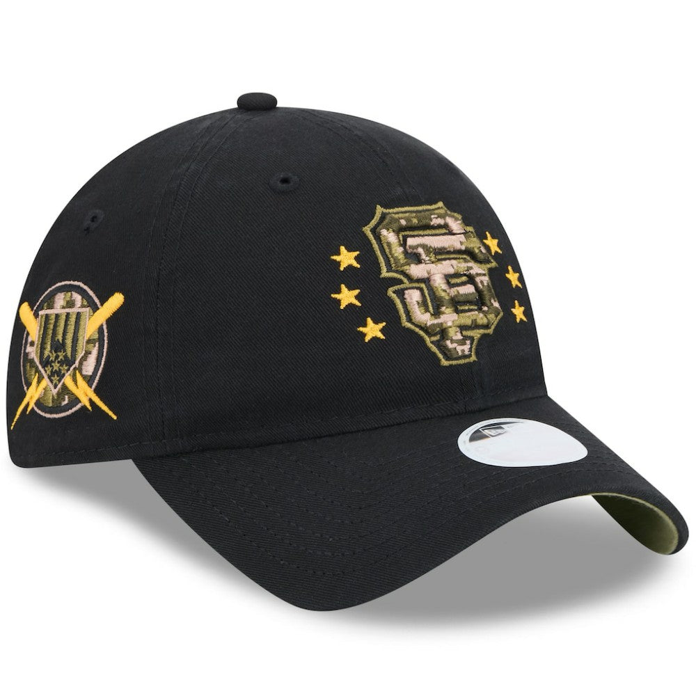 San Francisco Giants New Era Women's 2024 Armed Forces Day 9TWENTY Adjustable Hat - Black Hats