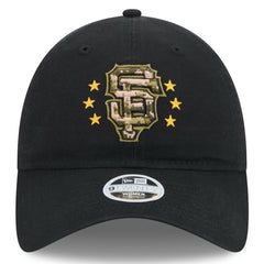 San Francisco Giants New Era Women's 2024 Armed Forces Day 9TWENTY Adjustable Hat - Black Hats