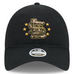 St. Louis Cardinals New Era Women's 2024 Armed Forces Day 9TWENTY Adjustable Hat - Black Hats