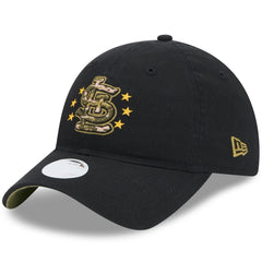 St. Louis Cardinals New Era Women's 2024 Armed Forces Day 9TWENTY Adjustable Hat - Black Hats