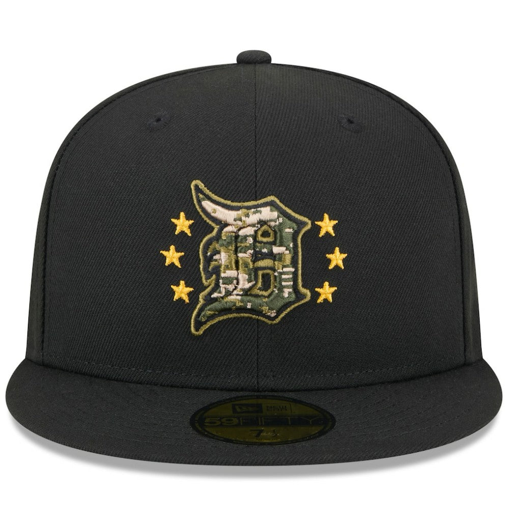 Detroit Tigers New Era 2024 Armed Forces Day On-Field 59FIFTY Fitted Hat - Black Hats