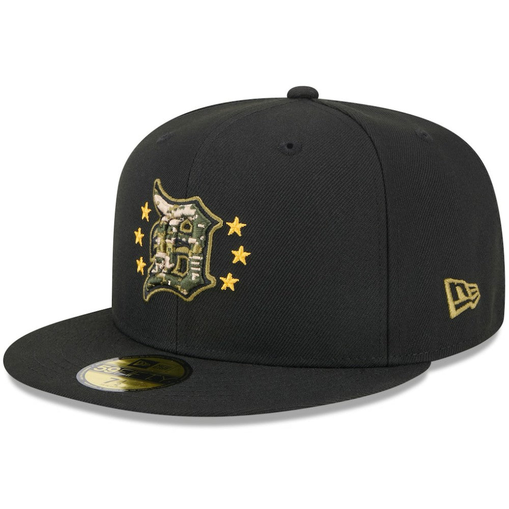 Detroit Tigers New Era 2024 Armed Forces Day On-Field 59FIFTY Fitted Hat - Black Hats