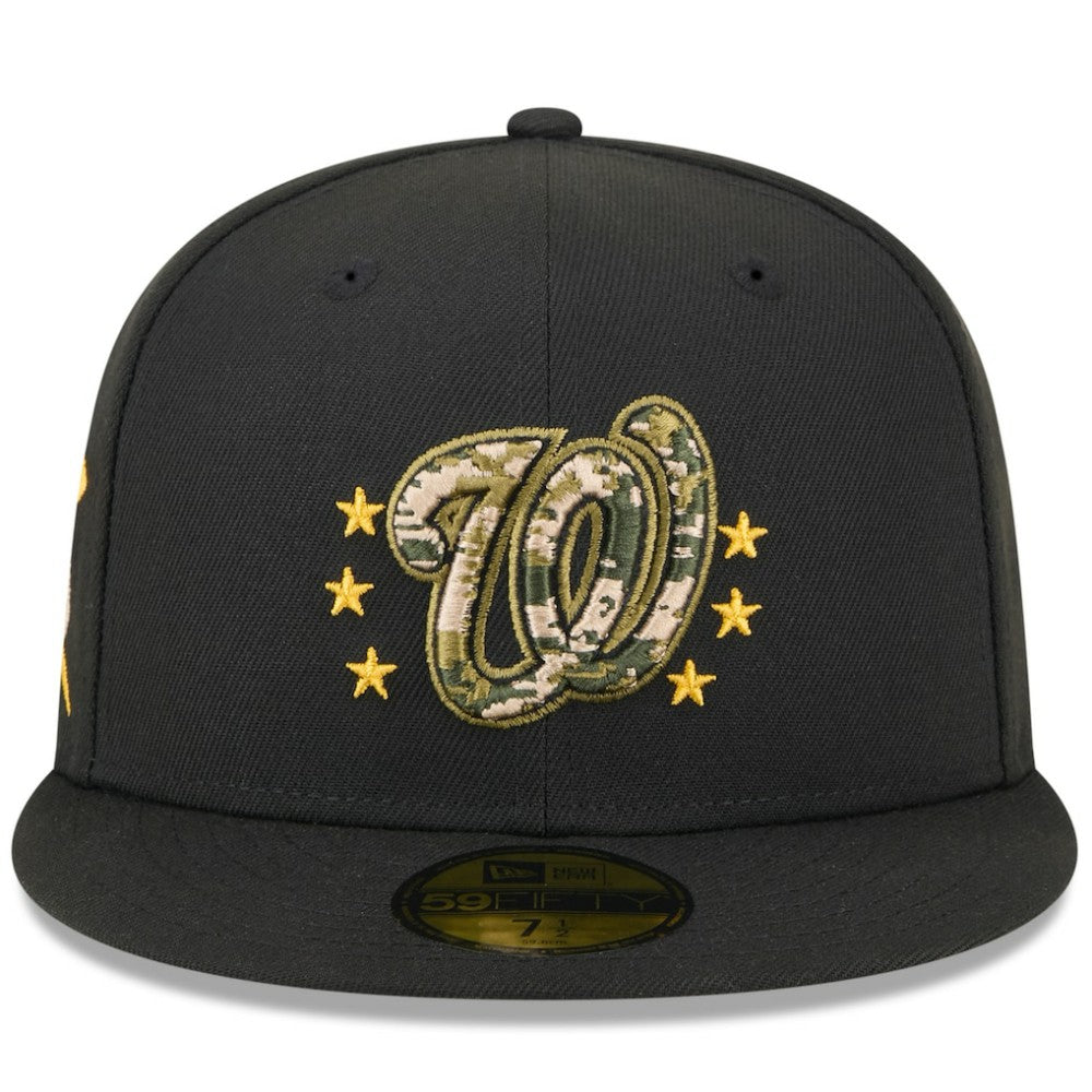 Washington Nationals New Era 2024 Armed Forces Day On-Field 59FIFTY Fitted Hat - Black Hats