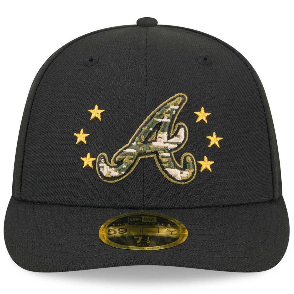Atlanta Braves New Era 2024 Armed Forces Day Low Profile 59FIFTY Fitted Hat - Black Hats
