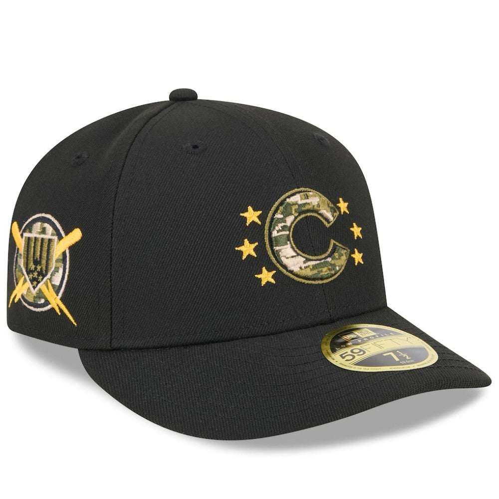 Chicago Cubs New Era 2024 Armed Forces Day Low Profile 59FIFTY Fitted Hat - Black Hats