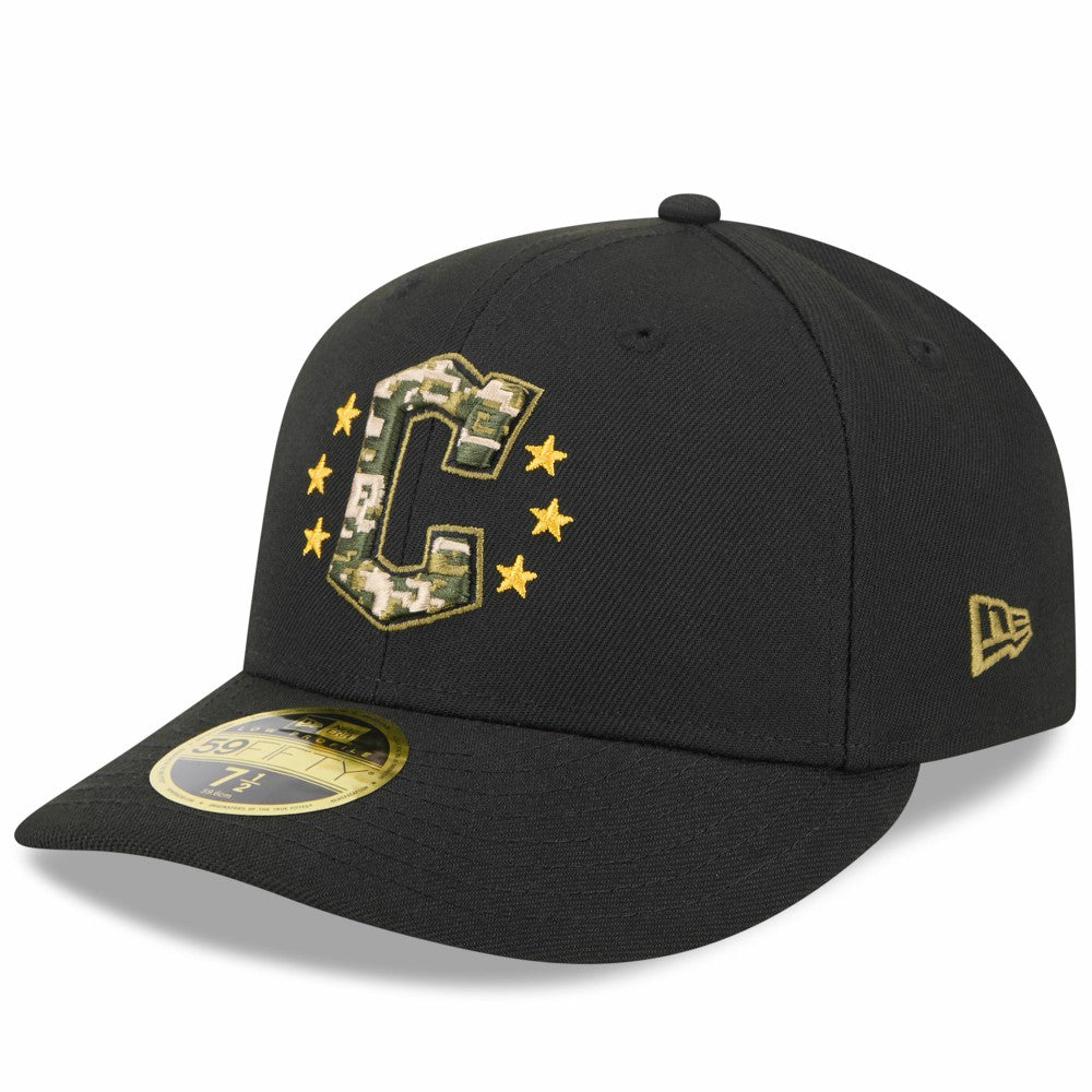 Cleveland Guardians New Era 2024 Armed Forces Day Low Profile 59FIFTY Fitted Hat - Black Hats