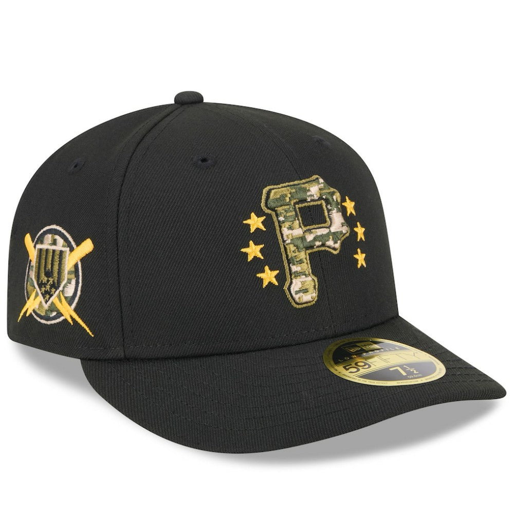 Pittsburgh Pirates New Era 2024 Armed Forces Day Low Profile 59FIFTY Fitted Hat - Black Hats