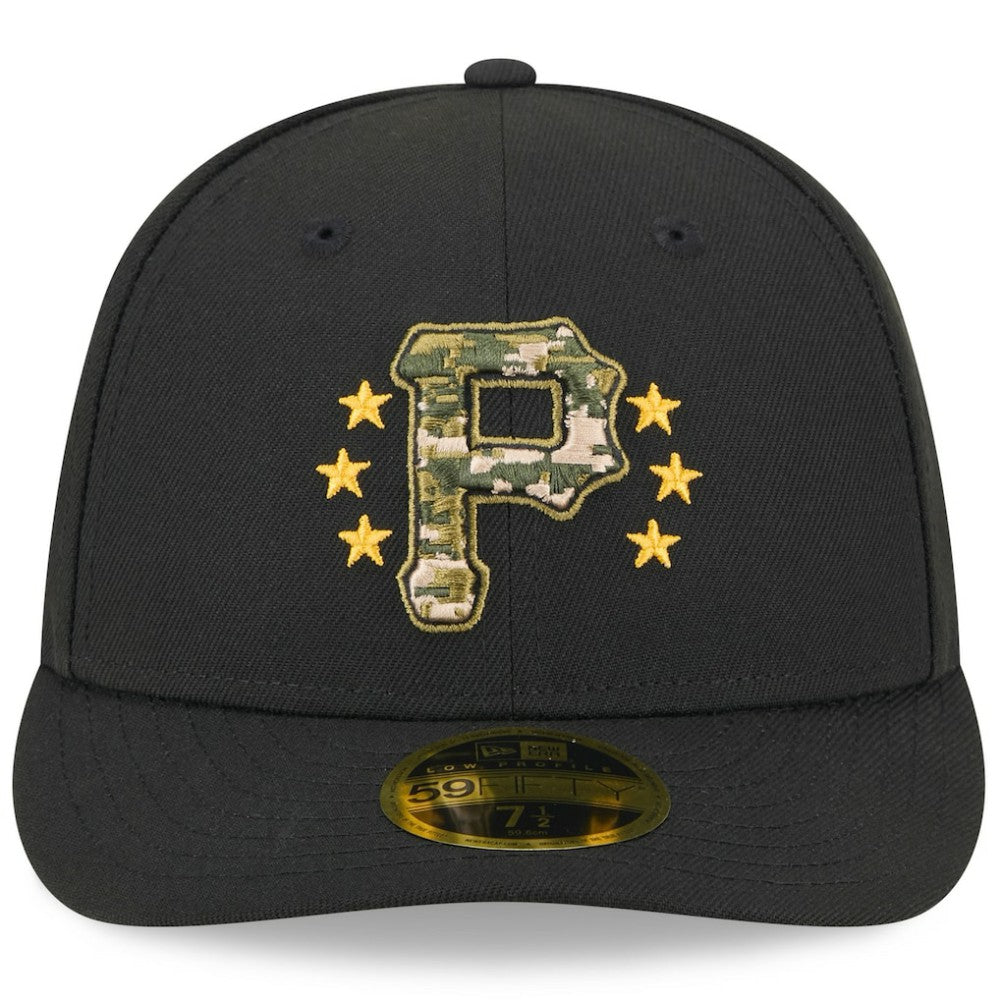 Pittsburgh Pirates New Era 2024 Armed Forces Day Low Profile 59FIFTY Fitted Hat - Black Hats