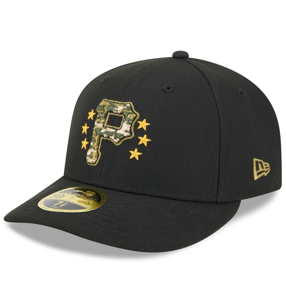 Pittsburgh Pirates New Era 2024 Armed Forces Day Low Profile 59FIFTY Fitted Hat - Black Hats