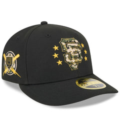 San Francisco Giants New Era 2024 Armed Forces Day Low Profile 59FIFTY Fitted Hat - Black Hats