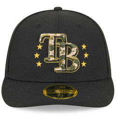 Tampa Bay Rays New Era 2024 Armed Forces Day Low Profile 59FIFTY Fitted Hat - Black Hats