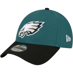 Philadelphia Eagles New Era The League Two-Tone 9FORTY Adjustable Hat - Midnight Green/Black Hats