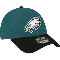 Philadelphia Eagles New Era The League Two-Tone 9FORTY Adjustable Hat - Midnight Green/Black Hats