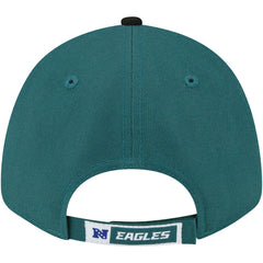 Philadelphia Eagles New Era The League Two-Tone 9FORTY Adjustable Hat - Midnight Green/Black Hats