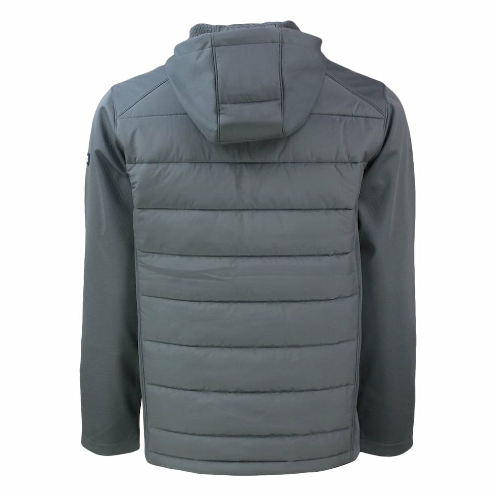 Los Angeles Dodgers Cutter & Buck Evoke Hybrid Eco Softshell Recycled Full-Zip Hoodie - Gray Hoodies