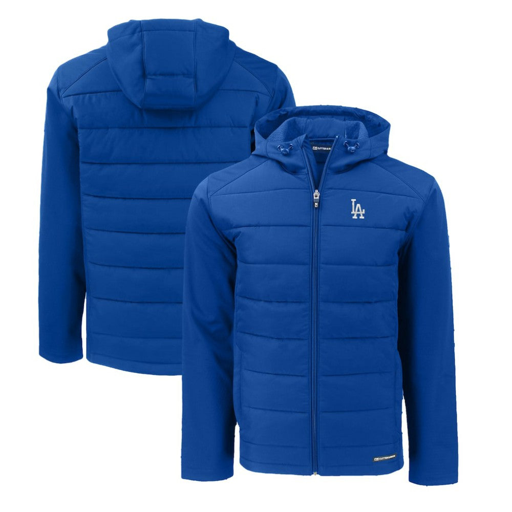Los Angeles Dodgers Cutter & Buck Evoke Hybrid Eco Softshell Recycled Full-Zip Hoodie - Royal Hoodies