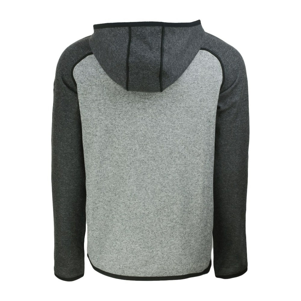 Atlanta Braves Cutter & Buck Mainsail Full-Zip Hooded Jacket - Heather Charcoal/Heather Gray Jackets