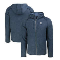 Detroit Tigers Cutter & Buck Mainsail Full-Zip Hooded Jacket - Heather Navy Jackets