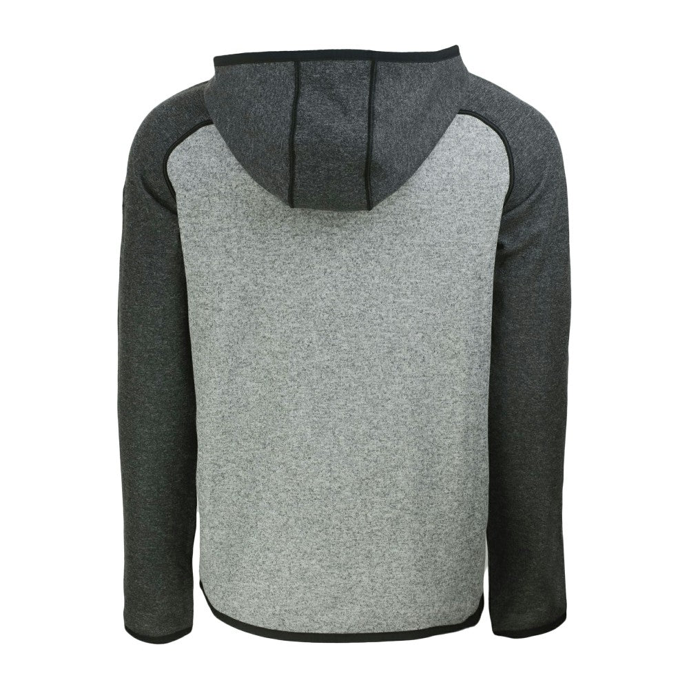 Miami Marlins Cutter & Buck Mainsail Full-Zip Hooded Jacket - Heather Charcoal/Heather Gray Jackets