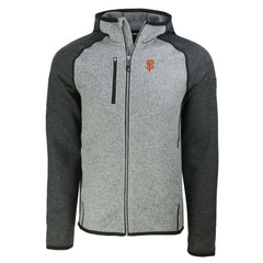 San Francisco Giants Cutter & Buck Mainsail Full-Zip Hooded Jacket - Heather Charcoal/Heather Gray Jackets