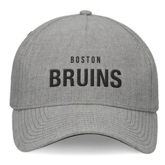 Boston Bruins Fanatics Elements A-Frame Leather Strapback Hat - Heather Gray | US 200496199