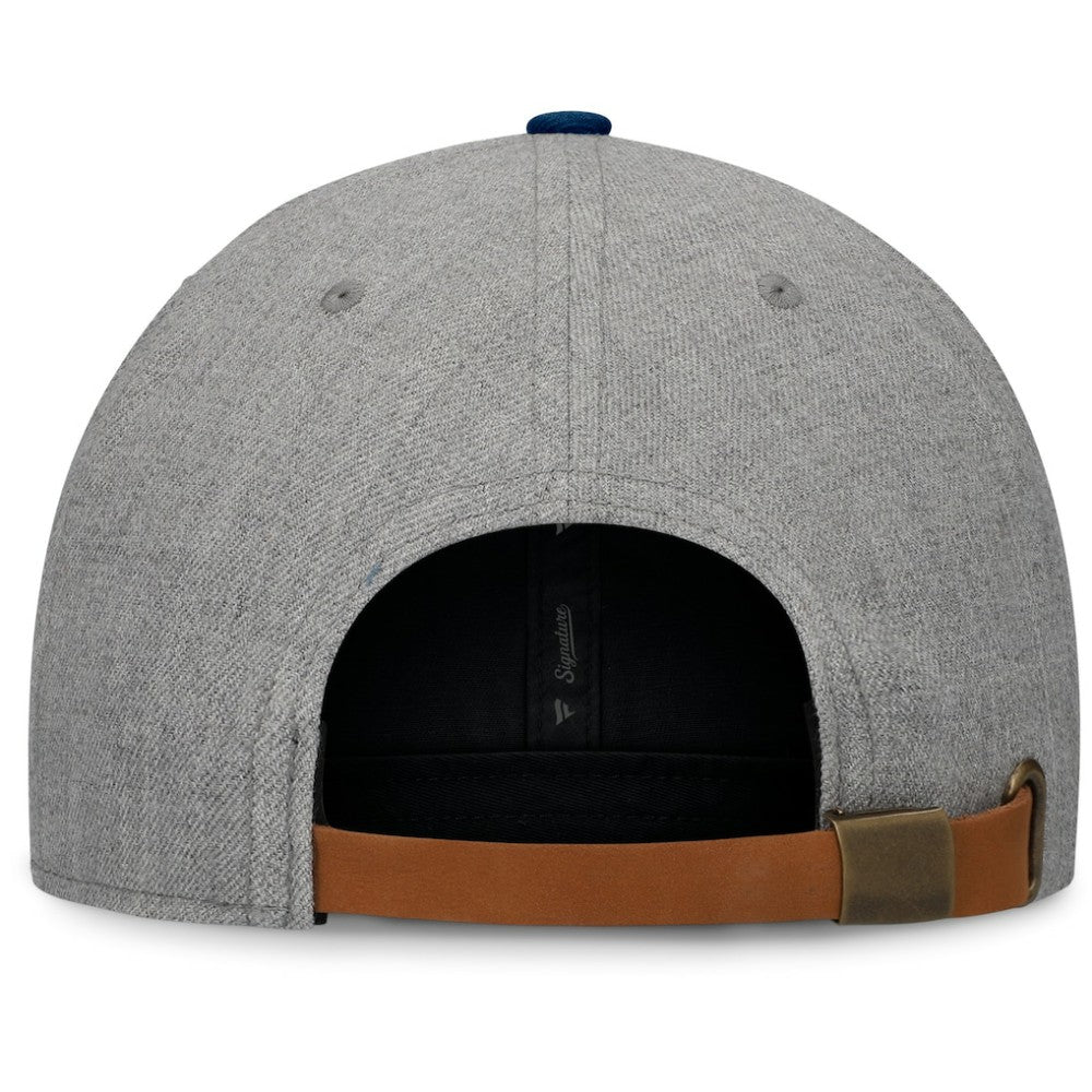 Seattle Kraken Fanatics Elements Flat Brim Leather Strapback Hat - Heather Gray | US 200496206