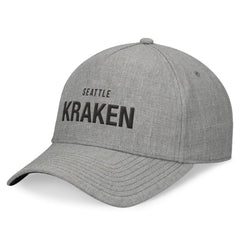 Seattle Kraken Fanatics Elements A-Frame Leather Strapback Hat - Heather Gray | US 200496212