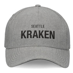 Seattle Kraken Fanatics Elements A-Frame Leather Strapback Hat - Heather Gray | US 200496212