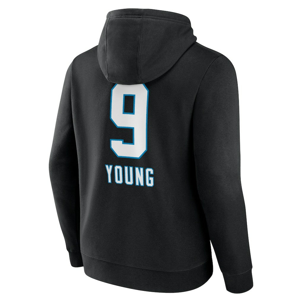 Bryce Young Carolina Panthers Team Wordmark Name & Number Pullover Hoodie - Black Hoodies