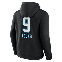 Bryce Young Carolina Panthers Team Wordmark Name & Number Pullover Hoodie - Black Hoodies