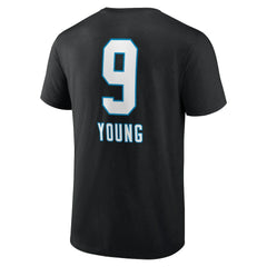 Bryce Young Carolina Panthers Team Wordmark Name & Number T-Shirt - Black T-shirts
