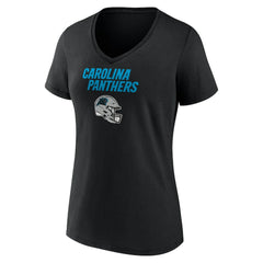 Bryce Young Carolina Panthers Women's Team Wordmark Name & Number V-Neck T-Shirt - Black T-shirts
