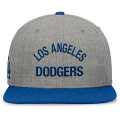 Los Angeles Dodgers Fanatics Elements Flat Brim Snapbuckle Hat - Heather Gray/Royal Hats