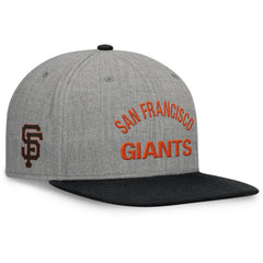 San Francisco Giants Fanatics Elements Flat Brim Snapbuckle Hat - Heather Gray/Black Hats
