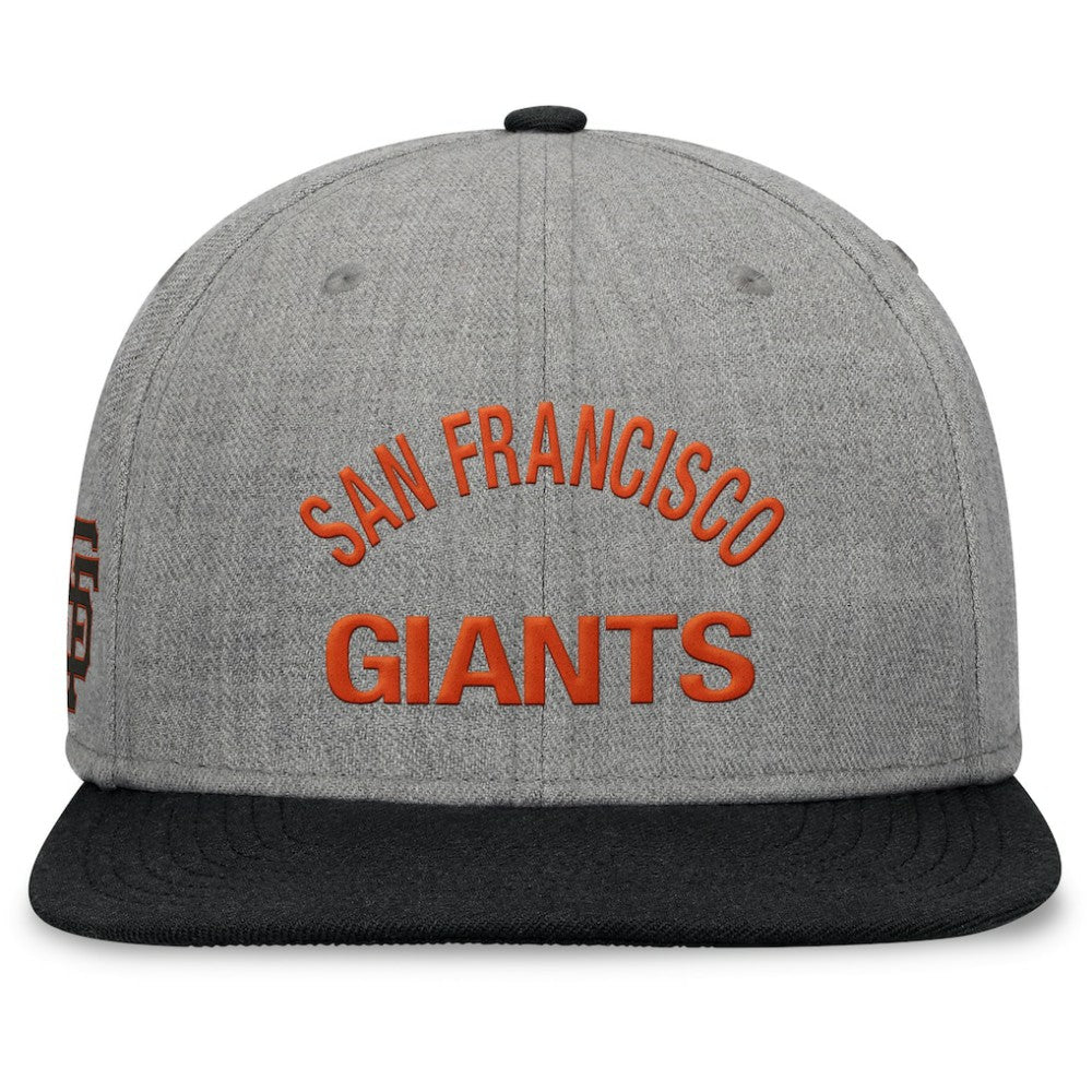 San Francisco Giants Fanatics Elements Flat Brim Snapbuckle Hat - Heather Gray/Black Hats