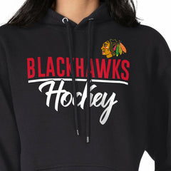 Chicago Blackhawks G-III 4Her by Carl Banks Women's Team Sport Tri-Blend Fleece Hoodie - Black | US 200497117