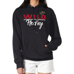Minnesota Wild G-III 4Her by Carl Banks Women's Team Sport Tri-Blend Fleece Hoodie - Black | US 200497122