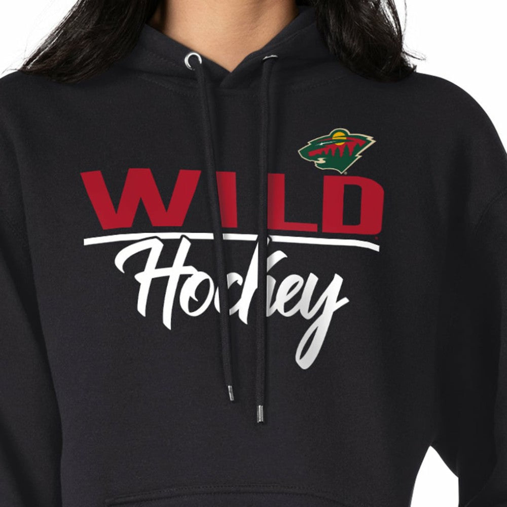 Minnesota Wild G-III 4Her by Carl Banks Women's Team Sport Tri-Blend Fleece Hoodie - Black | US 200497122