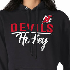 New Jersey Devils G-III 4Her by Carl Banks Women's Team Sport Tri-Blend Fleece Hoodie - Black | US 200497123
