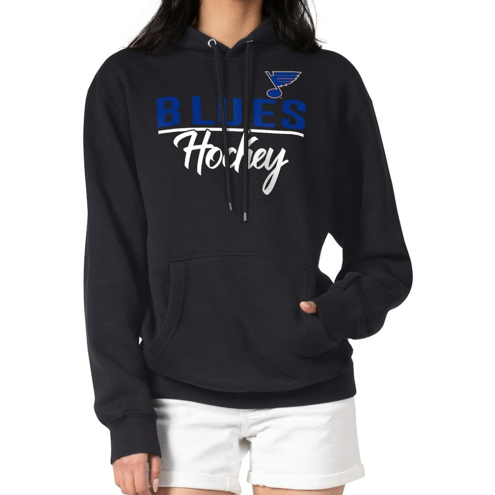 St. Louis Blues G-III 4Her by Carl Banks Women's Team Sport Tri-Blend Fleece Hoodie - Black | US 200497129