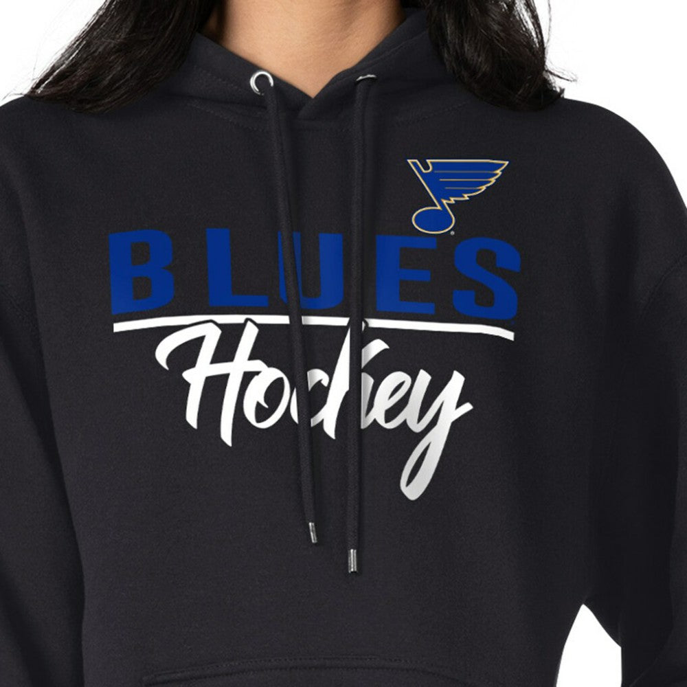 St. Louis Blues G-III 4Her by Carl Banks Women's Team Sport Tri-Blend Fleece Hoodie - Black | US 200497129