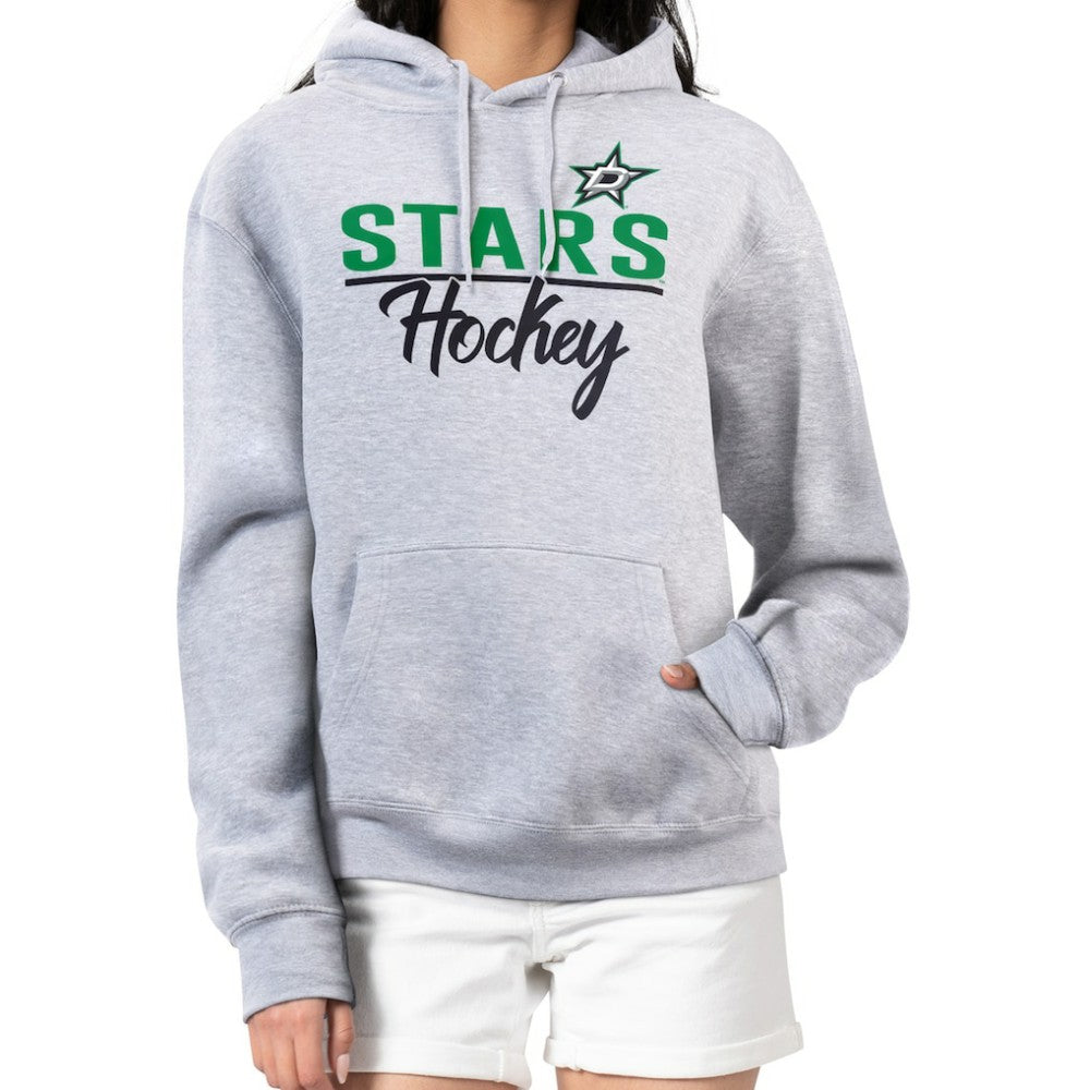 Dallas Stars G-III 4Her by Carl Banks Women's Team Sport Tri-Blend Fleece Hoodie - Heather Gray | US 200497139