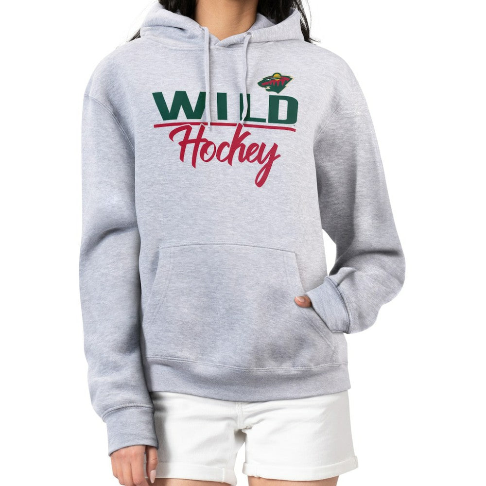 Minnesota Wild G-III 4Her by Carl Banks Women's Team Sport Tri-Blend Fleece Hoodie - Heather Gray | US 200497144