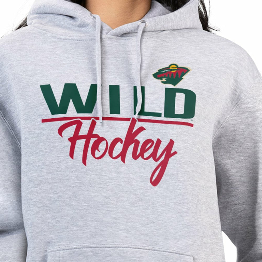 Minnesota Wild G-III 4Her by Carl Banks Women's Team Sport Tri-Blend Fleece Hoodie - Heather Gray | US 200497144