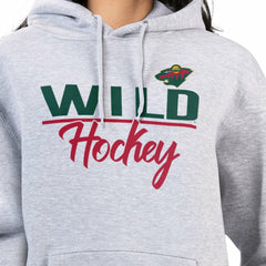 Minnesota Wild G-III 4Her by Carl Banks Women's Team Sport Tri-Blend Fleece Hoodie - Heather Gray | US 200497144